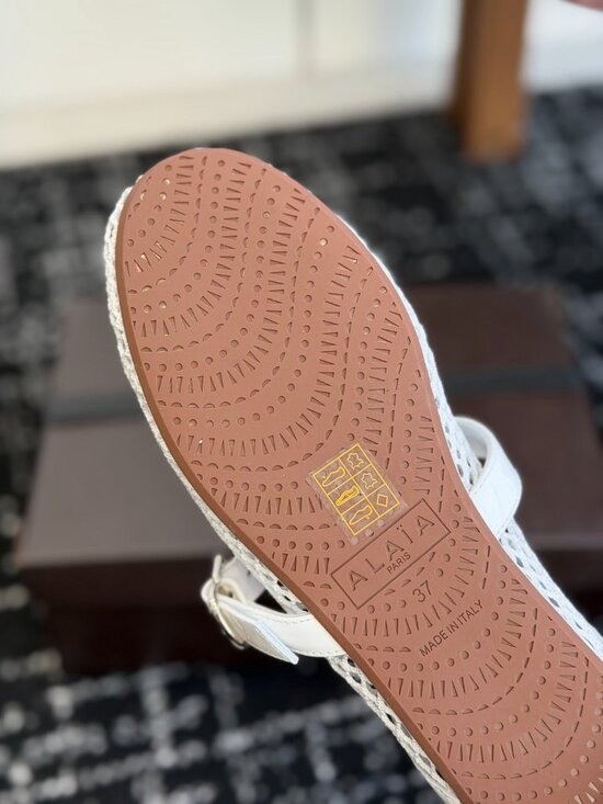 Alaïa White Mesh Mary Jane Muller Slippers - Picture 9 of 9